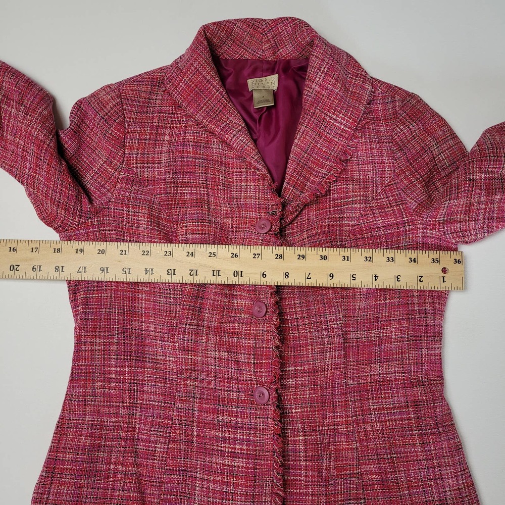 EUC Sigrid Olsen Silk Pink Tweed Blazer - Picture 13 of 15